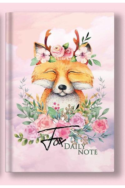 erorex Watercolor Animals A5 Printed Notebook With Elastics