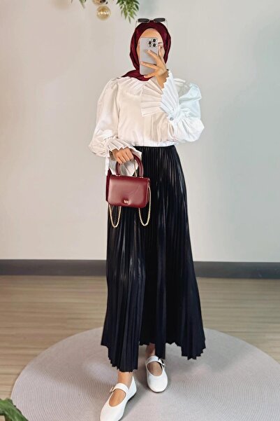 VESHO OFFİCİAL PİLİLİ ETEK SİYAH