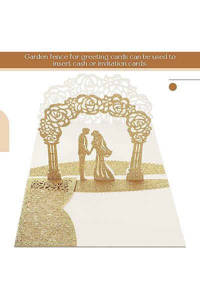 erorex Wedding Pop Up Card Set 3D Greeting Anniversary Romantic Congratulations With Envelope For Bride