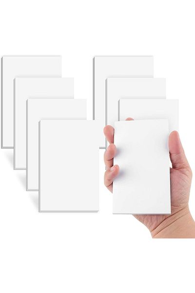 erorex 8 Pack Notepads Blank Notepads White Scratch Notepads 50 Sheets Per Notepad Small Server Notebook