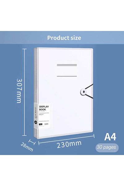 erorex Pack Of 5 A4 Display Books 30 Page Transparent Folder Ring Binder A4 Display Folder A4 Used For