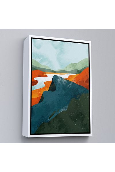 Harita Sepeti Pictură abstractă de vară cu cadru alb