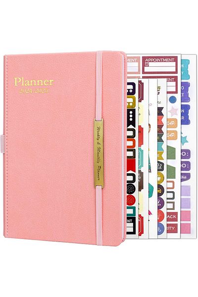 erorex 2024 Leather Planner Weekly And Monthly 18 Months Calendar Book 2024 Academic Planner From Jan.