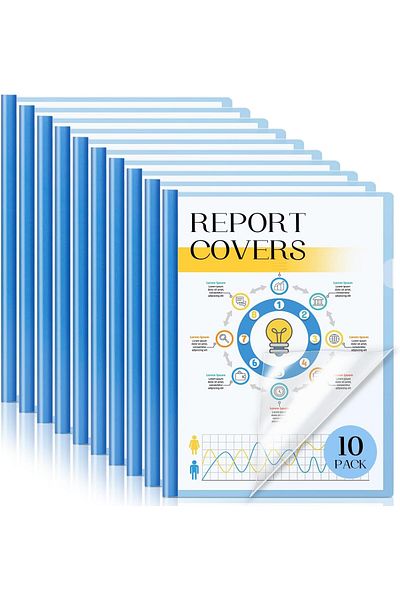 erorex 10 Pack Sliding Bar Clear Report Covers Transparent Resume Presentation File Folders Organizer