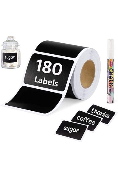 erorex Reusable And Waterproof Chalkboard Labels Pantry And Storage Blackboard Stickers For Glass Cups
