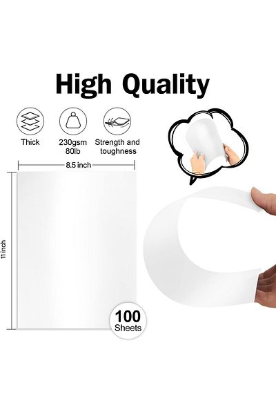 erorex 100 Sheets White Shimmer Cardstock 8.5 X 11 Certificate Paper 80Lb Pearlescent Paper For