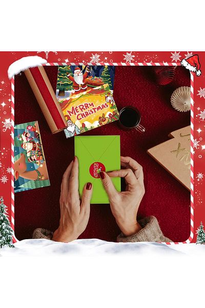 erorex 12Sets Christmas Cards Assortment Christmas Greeting Cards With Envelopes And Stickers 4X6 Inch