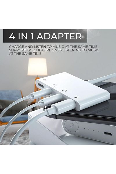 erorex Headphone Splitter For Computer 2Pcs 3.5Mm Female To 2 Dual 3.5Mm Male Headphone Mic Audio Adapter