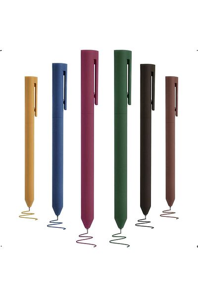 erorex Quick Dry Ink Pens 6 Pack 0.5Mm Colored Gel Pens 6 Colors Ink Fine Point Smooth Writing Pens Quick