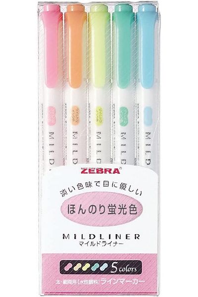 erorex Mildliner Pen Pack Of 5 Colours