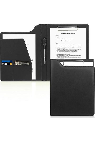 erorex Clipboard Folder Portfolio With Letter A4 Size Writing Pad Clipboard Card Holders Sleeve Men Women