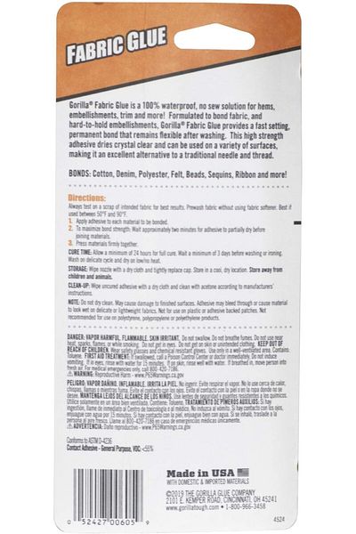 erorex Waterproof Fabric Glue 2.5 Ounce 1 Pack Clear