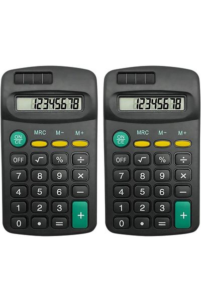 erorex Pocket Size Mini Calculators Handheld Angled 8 Digit Display Calculator Basic Standard Calculators