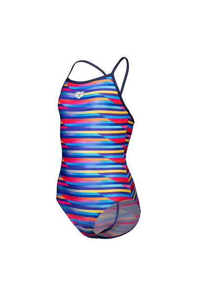 ARENA Racing Stripe Swimsuit Lightdrop Back Children's Multicolor Swimming Suit 009006570