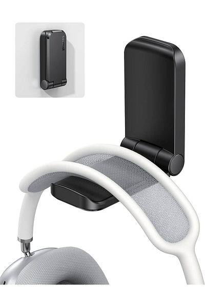 erorex 2 Pack Headphone Stand Sticky Headset Hanger，Adhesive Headphone Holder Hook Mount Headset Stand
