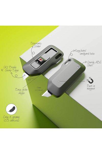 erorex Mini Box Cutter Retractable Box Opener Letter Opener Compact Edc Pocket Knife Utility Knife Blade
