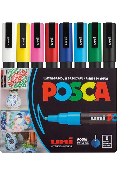 erorex Full Set Of 8 Acrylic Paint Pens With Reversible Fine Point Pen Tips Pens Are Acrylic Paint Markers
