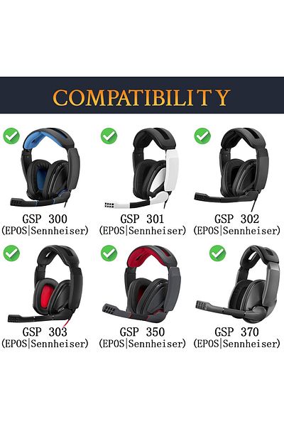 erorex Cooling Gel Earpads Replacement For Sennheiser Gsp600 Gsp550 Gsp670 Gsp 500 550 600 601 602 670