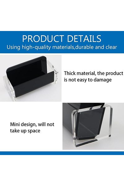 erorex Acrylic Business Card Holder Business Card Organizer Black Business Card Holder Display For Desk 1