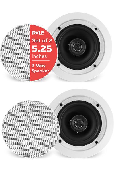erorex Professional Css8018 Commercial Series 10 Watt Ceiling Speaker 8 Inch White