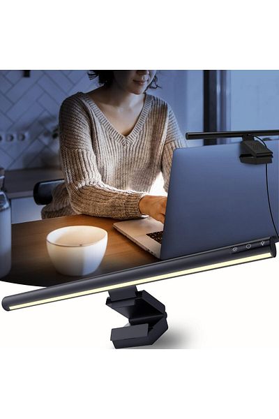 erorex Monitor Screen Led Light Eye Caring Metal Led Desk Lamp For Flat Curved Pc Monitors 3 Level