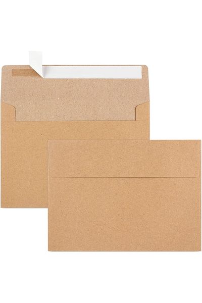 erorex 50Pcs Brown Kraft Envelopes 5X7 Envelopes For Invitations A7 Invitation Envelopes Card Envelopes