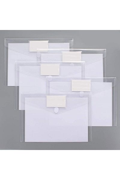 erorex 10 Pack Plastic Envelopesexpanding File Folders Clear Document Folders A4 Size File Envelopes With