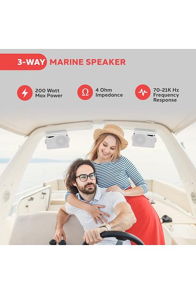 erorex مكبرات صوت مثبتة على السقف والجدار مقاس 5.25 بوصة، نظام مكبر صوت كامل النطاق مقاوم للعوامل الجوية ثنائي الاتجاه، تصميم مسطح