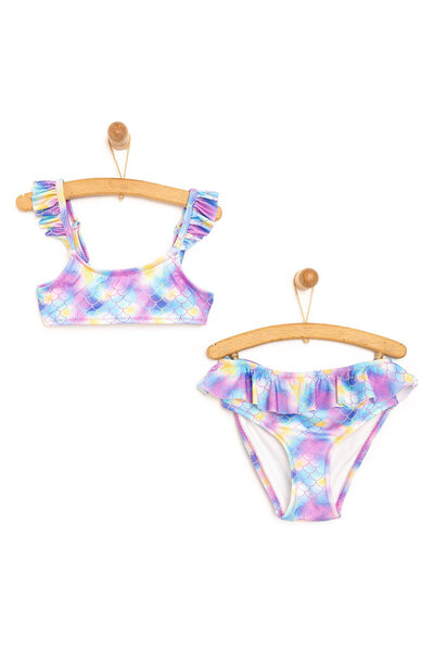 ebebek Hello Baby HelloBaby Fırfırlı Pul Desenli Bikini Takımı Kız Bebek