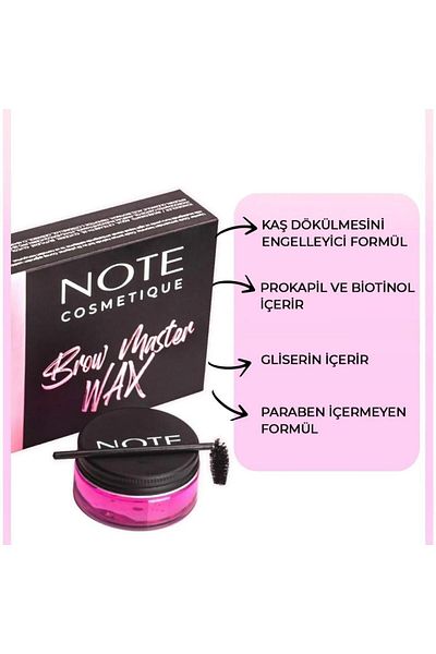 Note Cosmetics Colorless Wax - Note Brow Master Eyebrow Fixer & Shaper