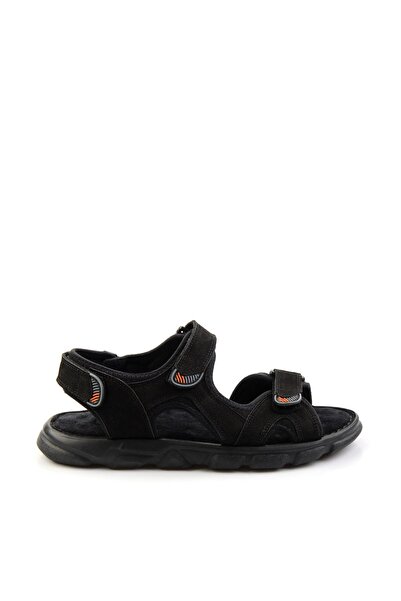 Bambi Siyah Leather Erkek Sandalet E05078102501