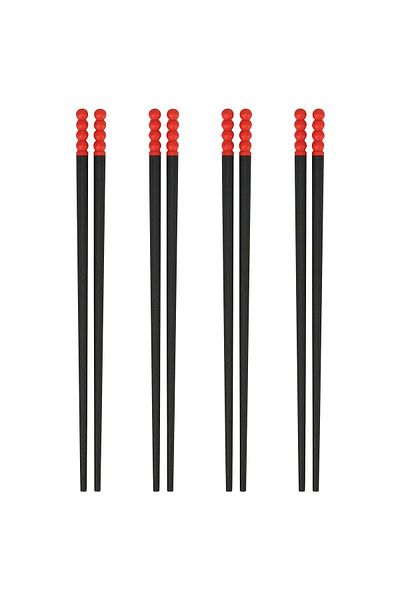 IKEA 8 Pieces of Liver Length: 24 Cm, White-Black Color