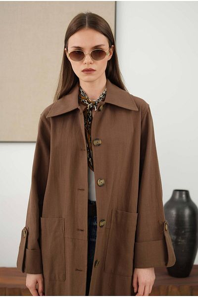 HEQA Cotton Linen – Long Jacket and Finuc