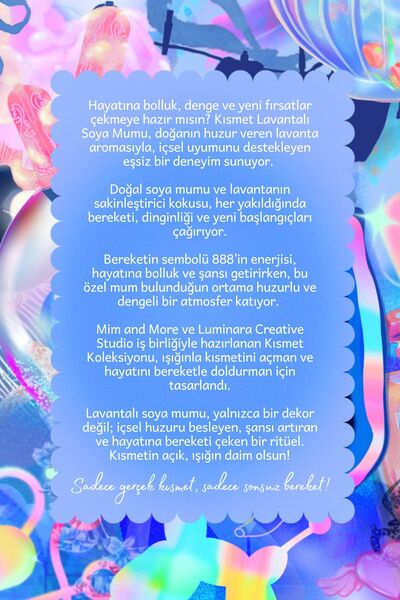 Mim and More Luminara Studio x Kısmet Candle - Kısmet Özel Koleksiyon Lavantalı Mum