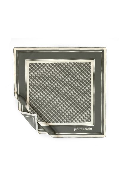 Pierre Cardin Khaki Silk Scarf 50309584-Vr027