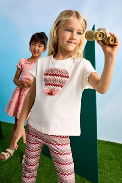 MAYORAL Set cu jambiere tricotate în față - portocaliu