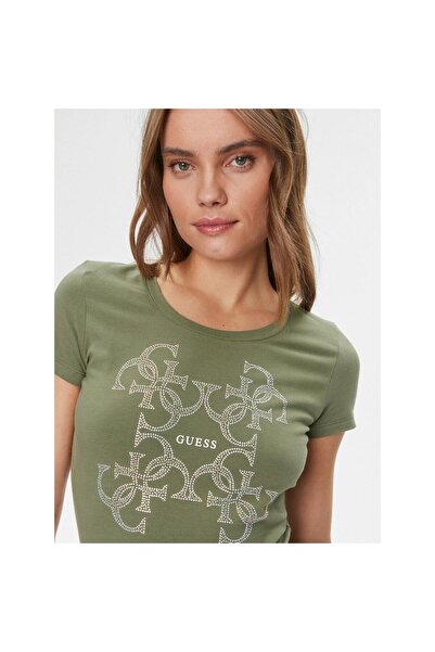 Guess Ön logolu streç T-Shirt W4RI35J1314-25k