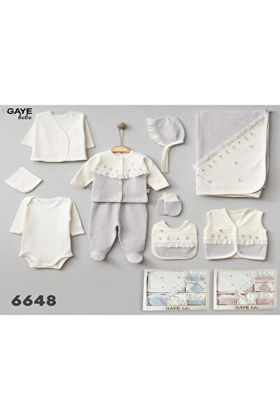 Gaye Bebe 10'lu Hastane Çıkışı Kız Nakışlı Zıbın
