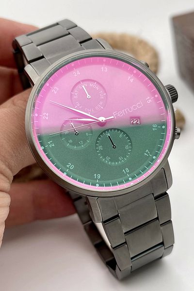 Ferrucci Men's Wristwatch Colored Glass