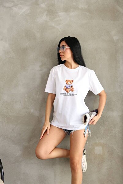 Moda Banuş Tricou din bumbac imprimat cu ursuleț