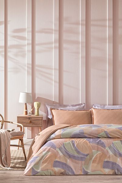 Puffy Hera Single Duvet Cover Set - Orange