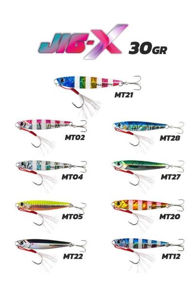 Fujin Jig-X 30gr Light Jigging - Gold Pink Zebra Glow