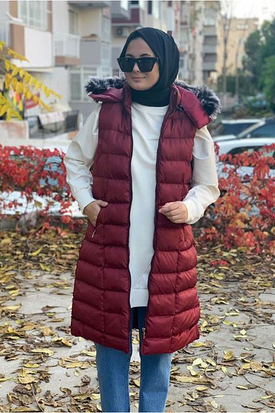 Moda Rosa 24K2301100 CLARET - BELIZ INFLATABLE VEST