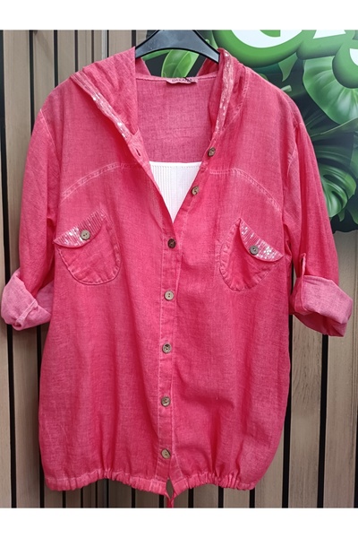 caddegiyimpendik Pomegranate Linen Shirt
