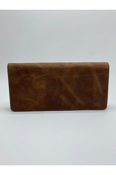 Atölyezümra Genuine Leather Brown Large Size Wallet