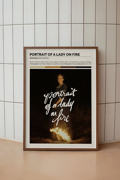 House Gorgeous Portrait of a Lady on Fire Movie Design Frameless Poster