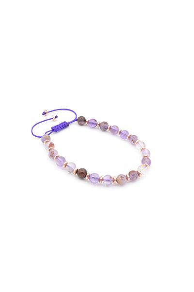 Murty99 Macrame Model Genuine Super Seven Stone Bracelet 6.5 mm