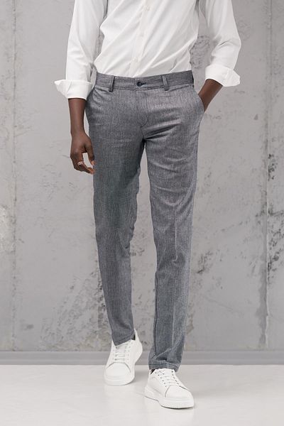 NOTRA Καλοκαιρινό παντελόνι Gabardine με πλαϊνή τσέπη Slimfit