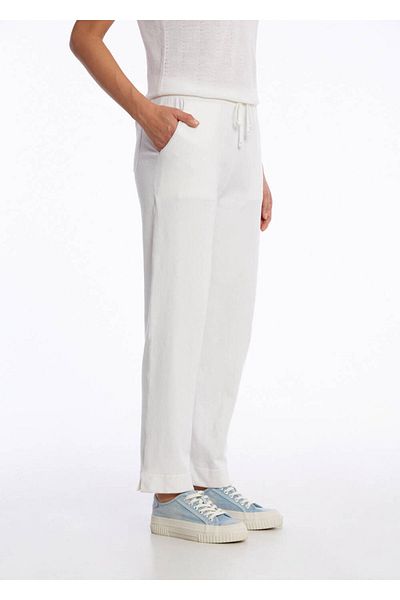 Knitss Organic Cotton Linen Blended Knitwear Trousers White
