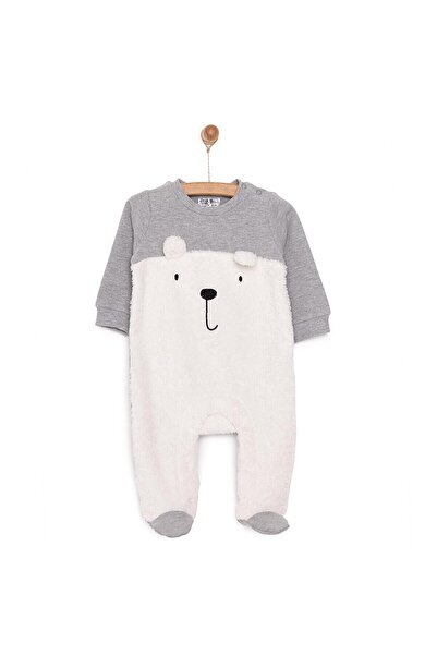 ebebek Hello Baby HelloBaby Yenidoğan Fügürlü Peluş Patikli Tulum Unisex